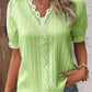🩷Available in 10 colors❗💥V-Neck Plain Lace Elegant Shirt