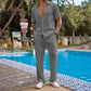 Men's Casual Shirt & Pants Two-Piece Set