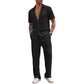 Men's Casual Shirt & Pants Two-Piece Set