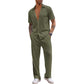 Men's Casual Shirt & Pants Two-Piece Set