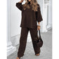 🍂Women's Casual Solid Color Long Sleeve Top & Pants Set