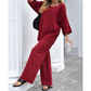 🍂Women's Casual Solid Color Long Sleeve Top & Pants Set
