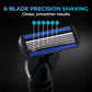 6-Blade Razor with Easy Snap-In Head