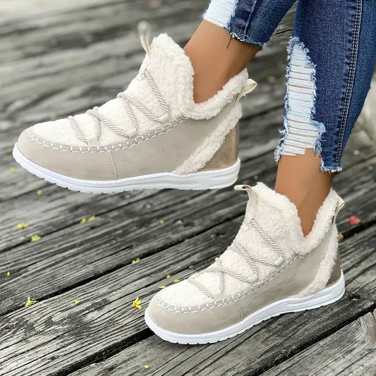 Women's Casual Cozy Mid-Calf Snow Boots