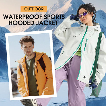 📢📢50% OFF !!!⏰Outdoor Waterproof Sports Hooded Jacket– Stay Dry, Warm & Ready For Any Adventure 🏔️