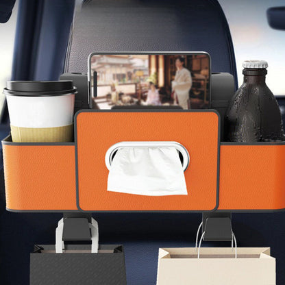 🛣️Car Multi-Function Backrest Storage – Large Capacity for Road Trips, Keeps Car Tidy