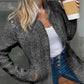 💐Big Sale-50% Off💕Women's Solid Color Pocket Long Sleeve Open Front Coat