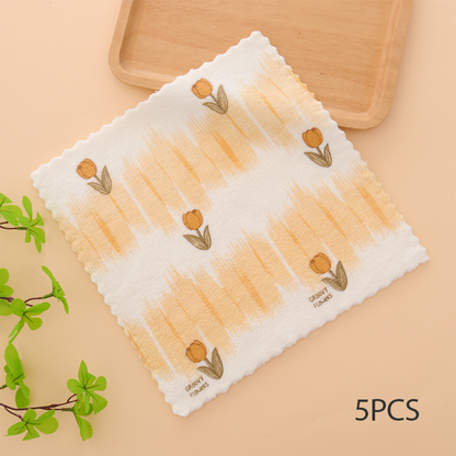 🔥Hot Seller🔥5PCS Coral Flannel Dish Towels for Home Use