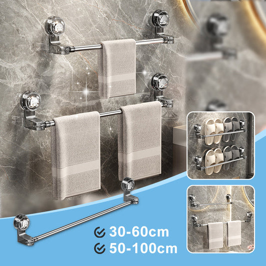 🛁 50% OFF LIMITED TIME! ✨ Adjustable Suction Cup Towel Bar - No Drill Installation & Rust-Proof Design for Bathroom Organization 🧻🔩