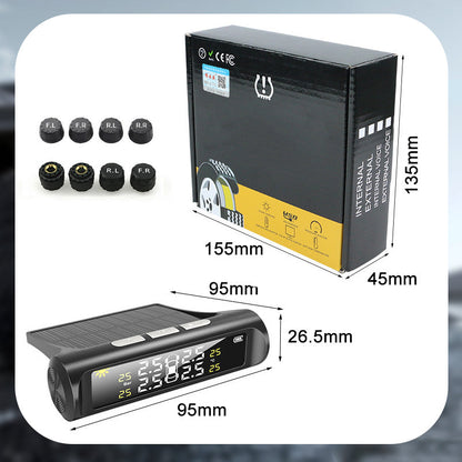 🚗 60% OFF NOW! ✨ Solar Tire Pressure Monitor - Real-Time 4-Wheel Display with Wireless Sensors & Waterproof Design for Enhanced Safety 🔋🌞