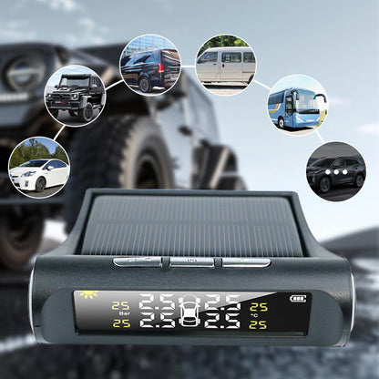 🚗 60% OFF NOW! ✨ Solar Tire Pressure Monitor - Real-Time 4-Wheel Display with Wireless Sensors & Waterproof Design for Enhanced Safety 🔋🌞
