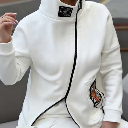 ❄️Winter Sale - 49% OFF🧥Women Casual Stand Collar Zip-up Jacket & Pants Set