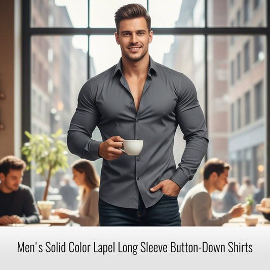 UrbanEdge Men's Button-Down Shirt – Modern Fit Meets Timeless Style 🖤