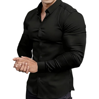 UrbanEdge Men's Button-Down Shirt – Modern Fit Meets Timeless Style 🖤