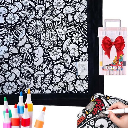 🎨THE WEEK'S SPECIAL PRICE✨DIY Coloring Blanket with Markers
