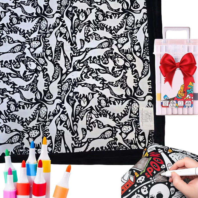 🎨THE WEEK'S SPECIAL PRICE✨DIY Coloring Blanket with Markers