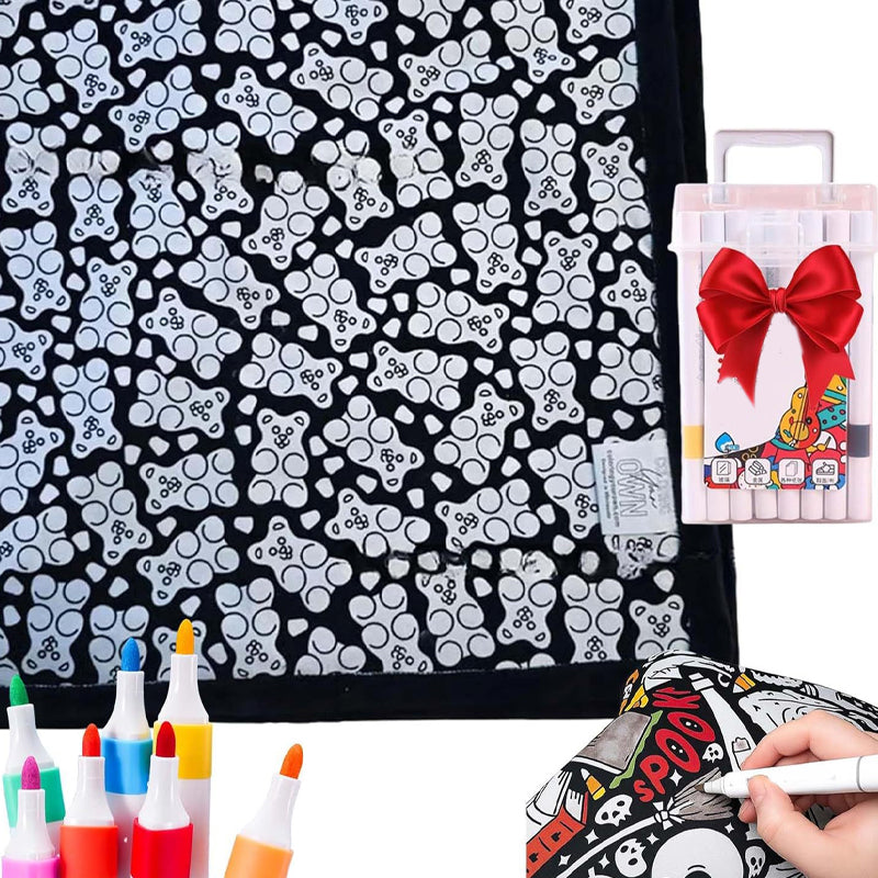 🎨THE WEEK'S SPECIAL PRICE✨DIY Coloring Blanket with Markers