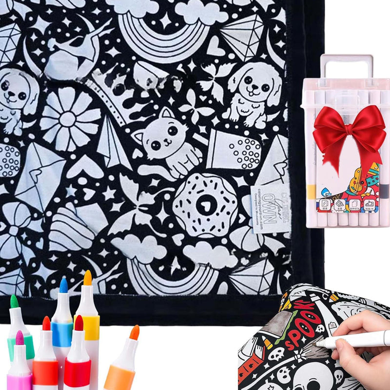 🎨THE WEEK'S SPECIAL PRICE✨DIY Coloring Blanket with Markers