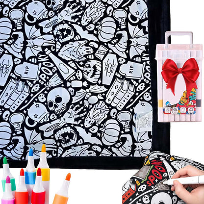 🎨THE WEEK'S SPECIAL PRICE✨DIY Coloring Blanket with Markers