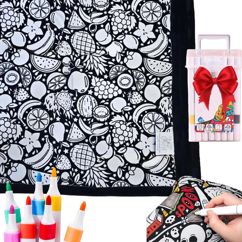 🎨THE WEEK'S SPECIAL PRICE✨DIY Coloring Blanket with Markers