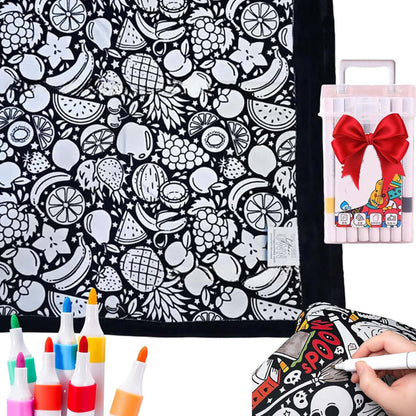 🎨THE WEEK'S SPECIAL PRICE✨DIY Coloring Blanket with Markers