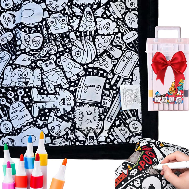 🎨THE WEEK'S SPECIAL PRICE✨DIY Coloring Blanket with Markers