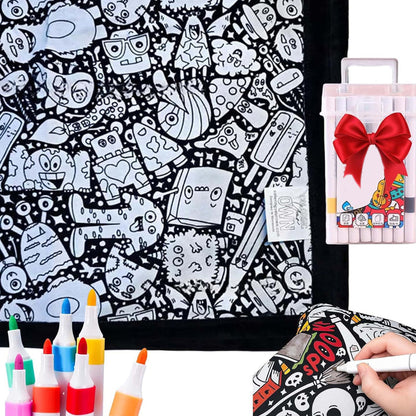 🎨THE WEEK'S SPECIAL PRICE✨DIY Coloring Blanket with Markers