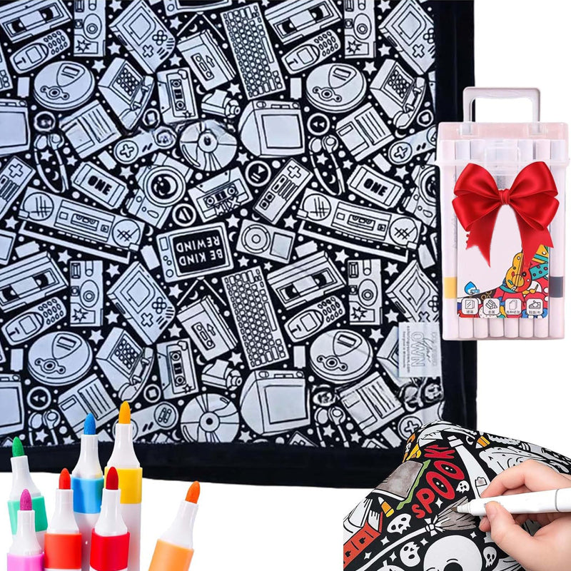 🎨THE WEEK'S SPECIAL PRICE✨DIY Coloring Blanket with Markers