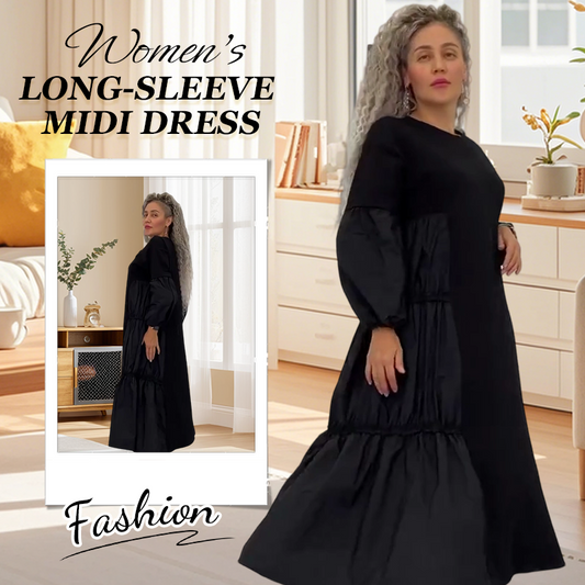 🌹 Elegant All-Season Black Dress – Slimming Fit, Breathable Fabric & Everyday Versatility (55% OFF)