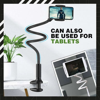 Lazy Phone Holder – 360° Adjustable Gooseneck Stand for Bed & Desk