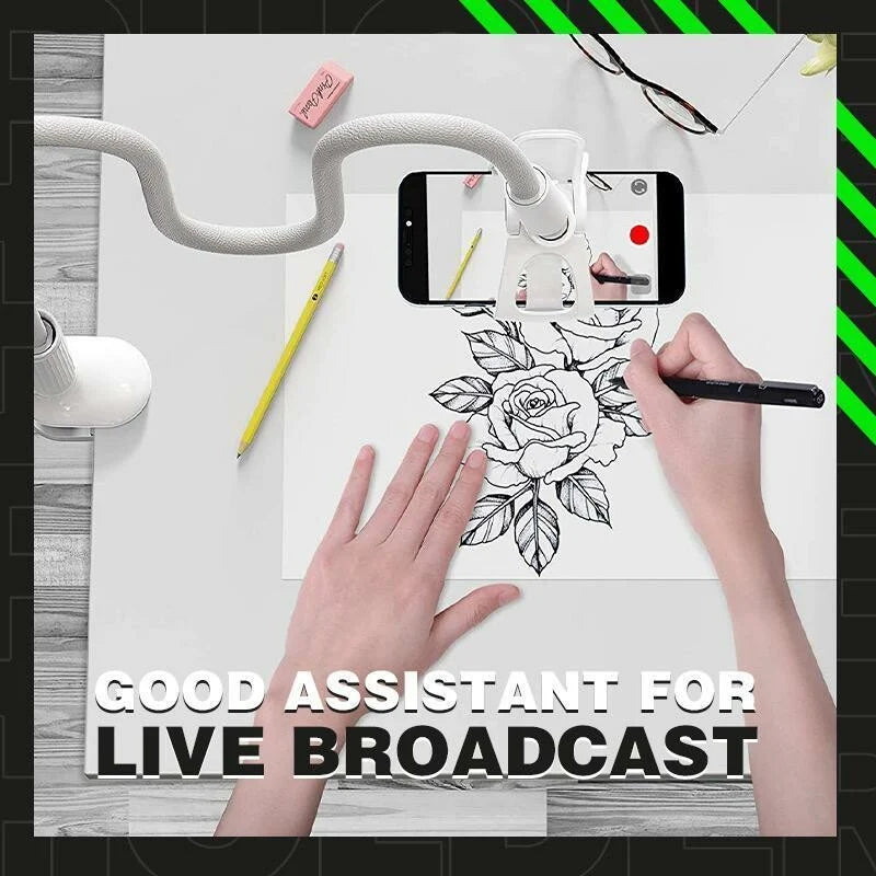 Lazy Phone Holder – 360° Adjustable Gooseneck Stand for Bed & Desk