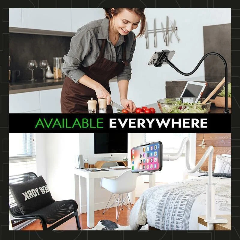 Lazy Phone Holder – 360° Adjustable Gooseneck Stand for Bed & Desk