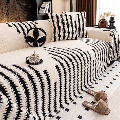 Luxury Plush Non-Slip Couch Cover – Pet-Friendly, Scratch-Resistant, Machine-Washable Sofa Protector