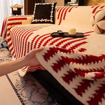 Luxury Plush Non-Slip Couch Cover – Pet-Friendly, Scratch-Resistant, Machine-Washable Sofa Protector