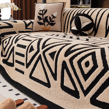 Luxury Plush Non-Slip Couch Cover – Pet-Friendly, Scratch-Resistant, Machine-Washable Sofa Protector