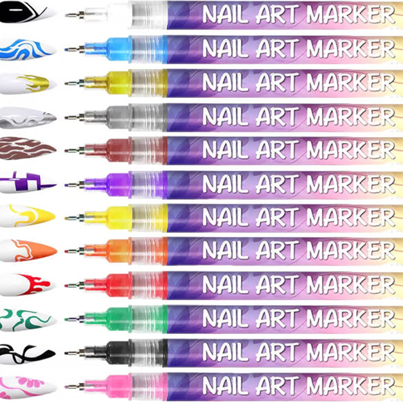 12 Colors Nail Art Pens Set