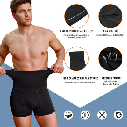 Easy Fat Loss and Plasticity💪Men's High Waist Tummy Control Shorts