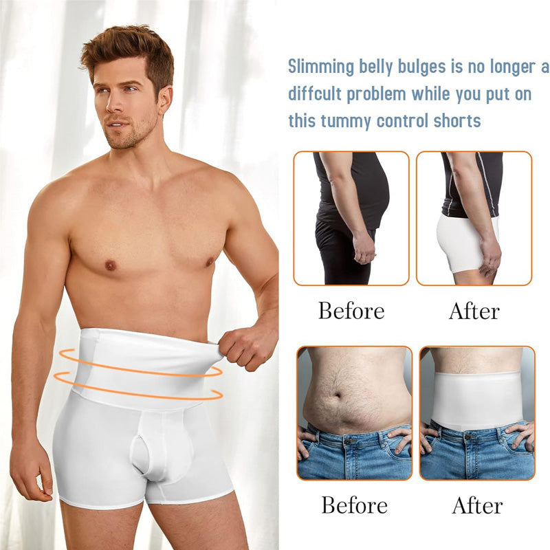 Easy Fat Loss and Plasticity💪Men's High Waist Tummy Control Shorts