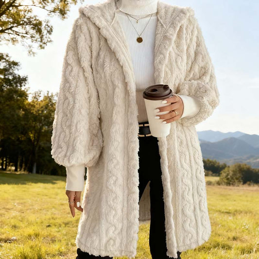 ✨ WOMEN’S PLUSH CASHMERE HOODED JACKET — Warm, Chic & Ultra-Soft | LIMITED TIME 65% OFF!