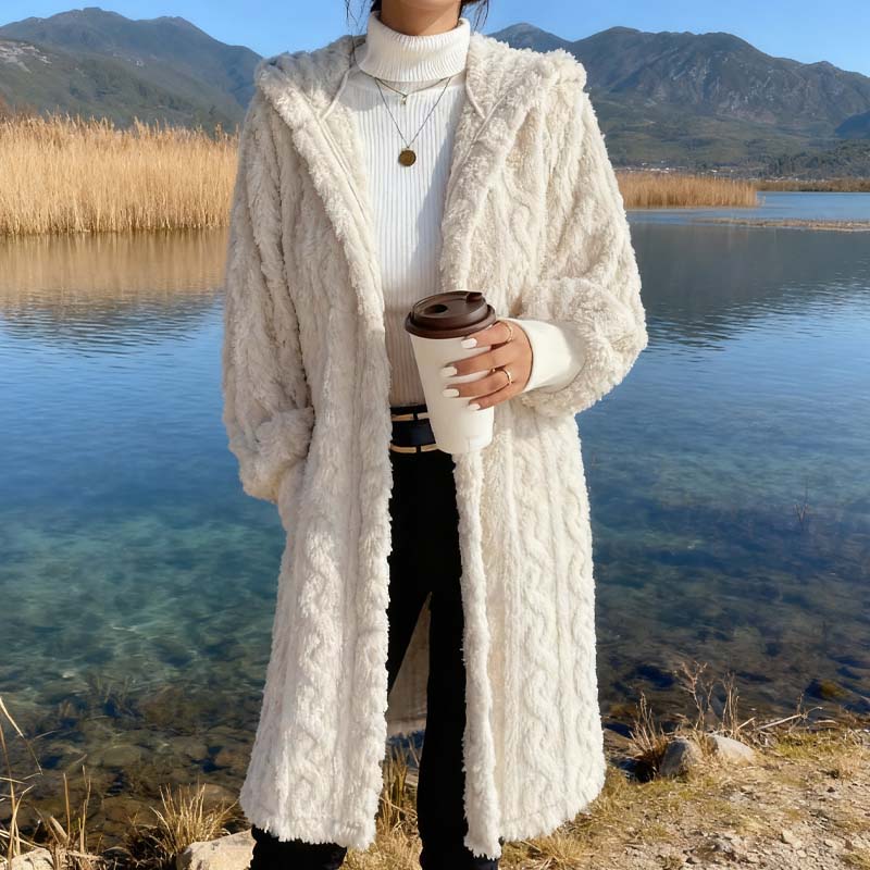 ✨ WOMEN’S PLUSH CASHMERE HOODED JACKET — Warm, Chic & Ultra-Soft | LIMITED TIME 65% OFF!