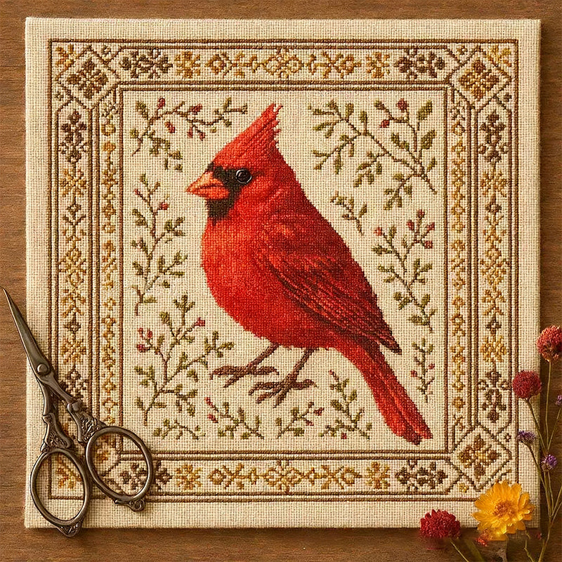 🐦 DIY Bird Cross Stitch Kit