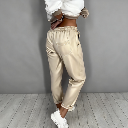 ⏳55% OFF 🔥⏰Women’s Casual V-Neck Top & High Waist Pants 2-Piece Set