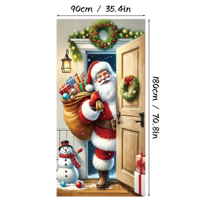 ⏰Christmas Limited Sale 50% OFF!!🎄Christmas Door Cover For Instant Holiday Decor