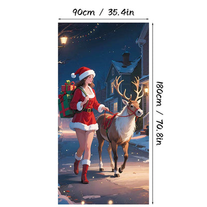 ⏰Christmas Limited Sale 50% OFF!!🎄Christmas Door Cover For Instant Holiday Decor