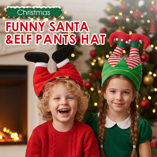 🎅 Christmas Funny Santa & Elf Pants Hat – Hilarious Holiday Party Headwear for Festive Laughs & Photos!