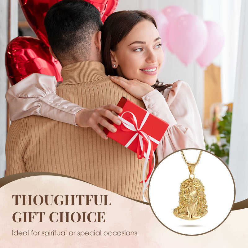 ⏳Limited-time 50% off⏰Jesus Head Pendant Necklace✝️📿