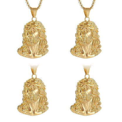 ⏳Limited-time 50% off⏰Jesus Head Pendant Necklace✝️📿