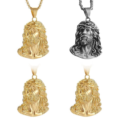 ⏳Limited-time 50% off⏰Jesus Head Pendant Necklace✝️📿