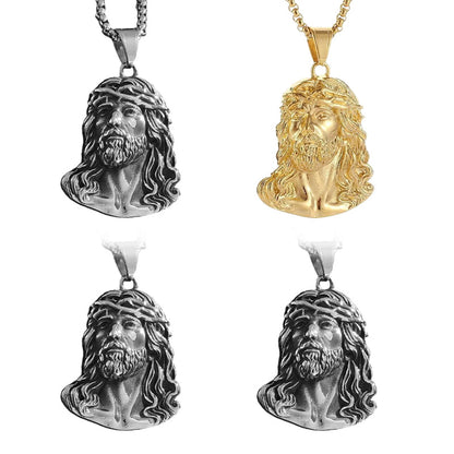 ⏳Limited-time 50% off⏰Jesus Head Pendant Necklace✝️📿