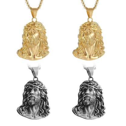 ⏳Limited-time 50% off⏰Jesus Head Pendant Necklace✝️📿